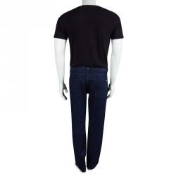 Pre Owned Loro Piana Indigo Dark Wash Denim Straight Fit Jeans XL