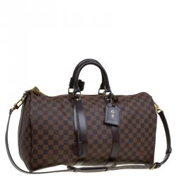 Louis Vuitton Damier Ebene Canvas Keepall Bandouliere 45
