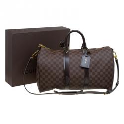 Louis Vuitton Damier Ebene Canvas Keepall Bandouliere 45