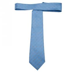 Pre Owned ربطة عنق لوي فيتون سيل كلوفر مونوغرامية زرقاء