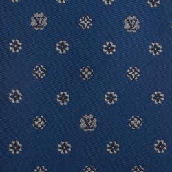 Louis Vuitton Uniformes Mens Silk Ties Monogram Black Navy Blue