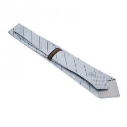 Pre Owned ربطة عنق لوي فيتون إيكو حرير زرقاء