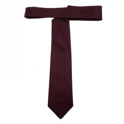 Pre Owned Louis Vuitton Burgundy Silk Monogramissime Tie