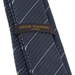 Pre Owned ربطة عنق لوي فيتون أنثاراسايت حرير إيكو رصاصي 