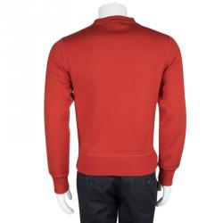 Louis Vuitton FW'15-16 Red Flock Print Sweatshirt S