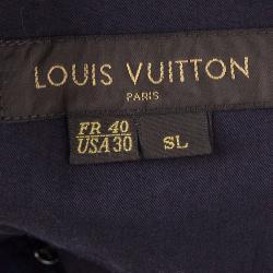 Pre Owned Louis Vuitton Navy Blue Slim Fit Pants  M