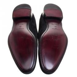 مملوكة مسبقًا Louis Vuitton Black Suede Lace Up Oxfords Size 44