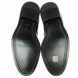 Pre Owned Louis Vuitton Two Tone Python Leather Lace Up Derby Size 43