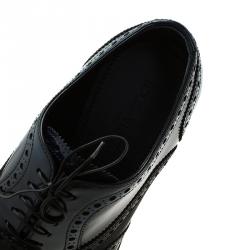 Pre Owned حذاء أوكسفوردز لوي فيتون بروغ جلد لامع ثنائي اللون مقاس 41