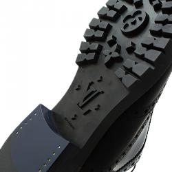 Pre Owned حذاء أوكسفوردز لوي فيتون بروغ جلد لامع ثنائي اللون مقاس 41