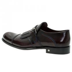 مملوكة مسبقًا Louis Vuitton Burgundy Leather Norfolk Buckle Shoes Size 41