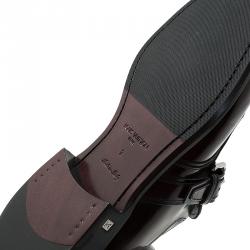 مملوكة مسبقًا Louis Vuitton Burgundy Leather Norfolk Buckle Shoes Size 41