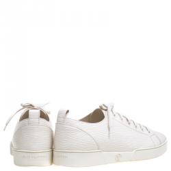 Pre Owned Louis Vuitton White Epi Leather Match Up Sneakers Size 43
