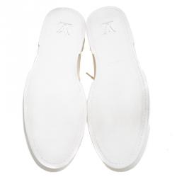 Pre Owned Louis Vuitton White Epi Leather Match Up Sneakers Size 43