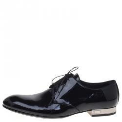 مملوكة مسبقًا Louis Vuitton Black Patent Leather Derby Size 43