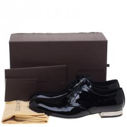 مملوكة مسبقًا Louis Vuitton Black Patent Leather Derby Size 43