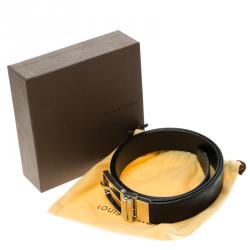 مملوكة مسبقًا حزام لوي فيتون بوسطن جلد نقشة دامييه بوجهين 95 سم