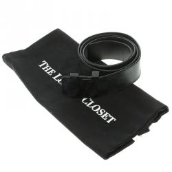 Pre Owned Louis Vuitton Damier Ebene Graphite Canvas Initiales Belt 116 CM