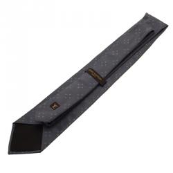 مملوكة مسبقًا Louis Vuitton Grey Silk Tie