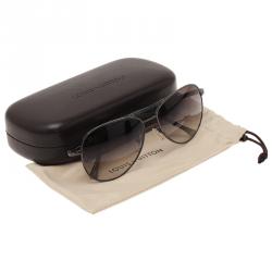 Pre Owned Louis Vuitton Damier Graphite Conspiration Pilote Aviators 