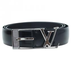 Pre Owned حزام لوي فيتون نيوغرام جلد أسود 100 سم