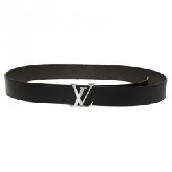 Louis Vuitton Black and Brown Leather Reversible Initials Belt Size 100 CM Louis  Vuitton