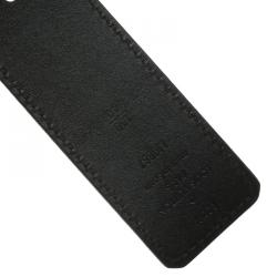 Pre Owned حزام لوي فيتون جلد أسود وبني بوجهين وحروف LV مقاس 100 سم