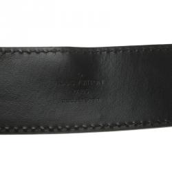 Pre Owned Louis Vuitton Damier Graphite Initials Belt Size 100 CM