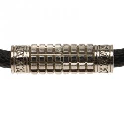 Pre Owned سوار لوي فيتون ديجيت دامييه أدوريسوس جلد تايغا فضي اللون 19 سم