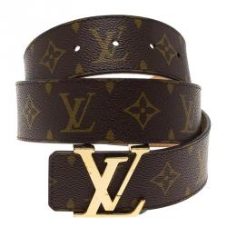 LOUIS VUITTON Belts Initiales Louis Vuitton Leather For Male 85 Cm for Men