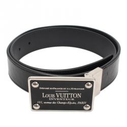Louis Vuitton Black Damier Embossed Inventeur Belt 85CM Louis Vuitton | TLC