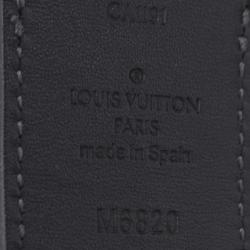 Pre Owned Louis Vuitton Black Damier Embossed Inventeur Belt 85CM