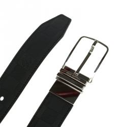 Pre Owned حزام لوي فيتون بوسطن بوجهين جلد منقوش دامييه 90 سم