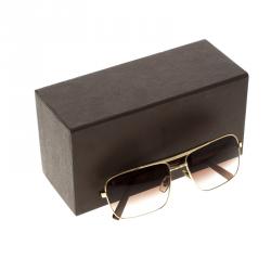 Pre Owned Louis Vuitton Brown/Gold Z0259U Attitude Sunglasses