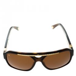 Pre Owned نظارة شمسية لوي فيتون Z0272W دامييه بني GM