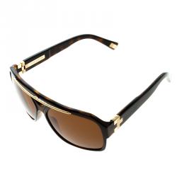 Pre Owned نظارة شمسية لوي فيتون Z0272W دامييه بني GM