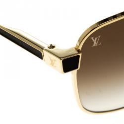 Pre Owned Louis Vuitton Brown/Gold Z0549U Square Aviator Sunglasses