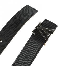 Pre Owned حزام لوي فيتون انيشالز جلد ايبي اسود مقاس 95 سم