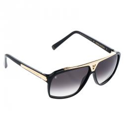 $1100 Louis Vuitton Z0350W Sunglasses Black / Gold
