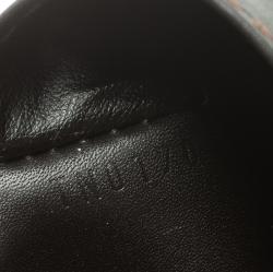 Pre Owned Louis Vuitton Dark Brown Utah Leather Six Card Wallet