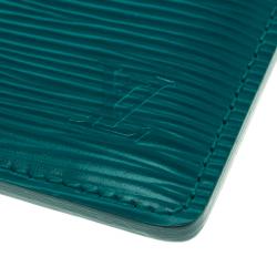 مملوكة مسبقًا Louis Vuitton Turquoise Epi Leather Card Holder