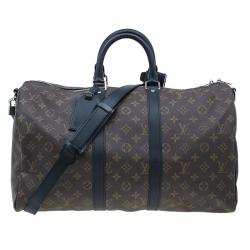 Pre Owned Louis Vuitton Monogram Canvas Macassar Keepall Bandouliere 45