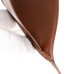 Pre Owned محفظة بطاقات لوي فيتون جلد تياغا بني