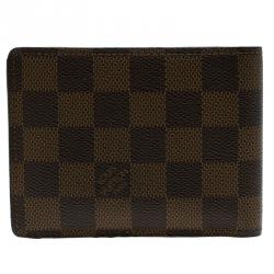 مملوكة مسبقًا Louis Vuitton Damier Ebene Canvas Slender Wallet 