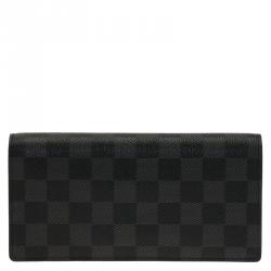 مملوكة مسبقًا Louis Vuitton  Damier Graphite Canvas Brazza Flap Wallet