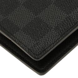 مملوكة مسبقًا Louis Vuitton  Damier Graphite Canvas Brazza Flap Wallet