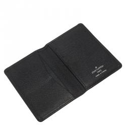 Pre Owned منظمة جيب لوي فيتون جلد تايغا سوداء