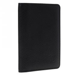 Pre Owned منظمة جيب لوي فيتون جلد تايغا سوداء