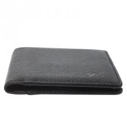 Pre Owned منظمة جيب لوي فيتون جلد تايغا سوداء