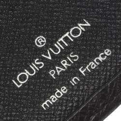Pre Owned منظمة جيب لوي فيتون جلد تايغا سوداء